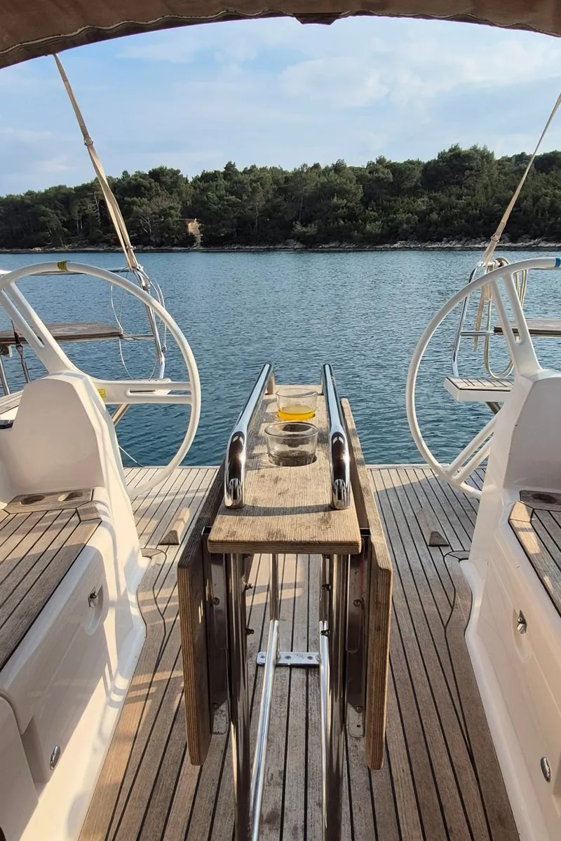 Shamal, a Elan Impression 40 sailboat at Punat, Croatia