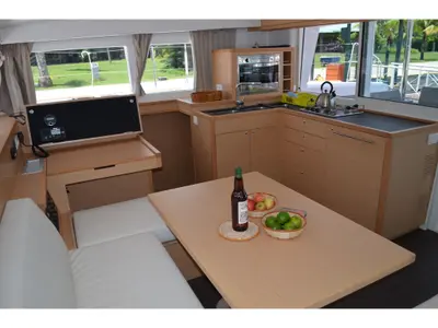 Galley of Boa Vida, a Lagoon 400 S2 catamaran at Angra dos Reis, Brazil