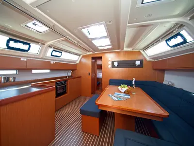 Galley of Bavaria Cruiser 46, a sailboat at Murter, Croatia