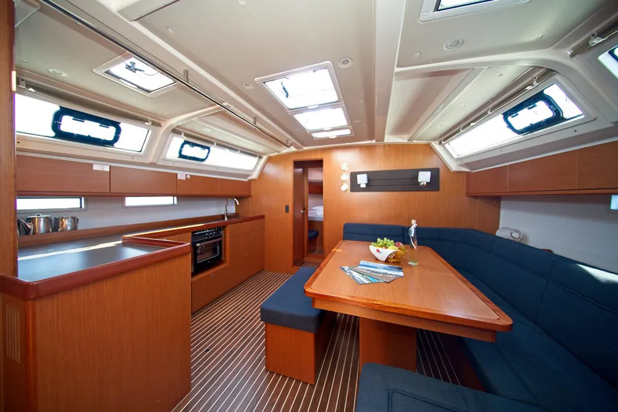Galley of Bavaria Cruiser 46, a sailboat at Murter, Croatia