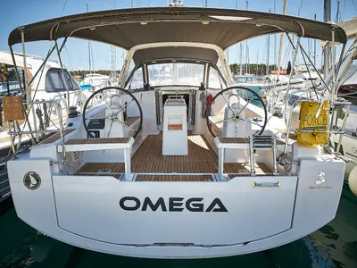 Omega, a Beneteau Oceanis 38 sailboat at Grad Biograd na Moru, Croatia