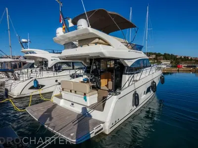 Alexander, a Bavaria Virtess 420 Fly motor yacht at Punat, Croatia