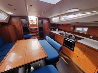 Salon of Athaman, a Delphia 47 sailboat at Gdańsk, Poland