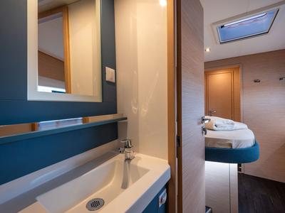 Head on Smeralda, a Fountaine Pajot Tanna 47 catamaran at Castellammare di Stabia, Italy