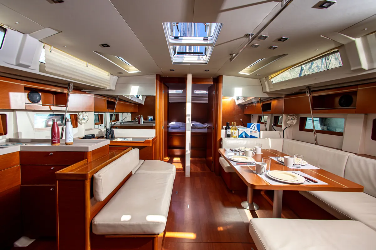 Cabin on Brando, a Beneteau Oceanis 51.1 sailboat at Municipal Unit of Lefkada, Greece