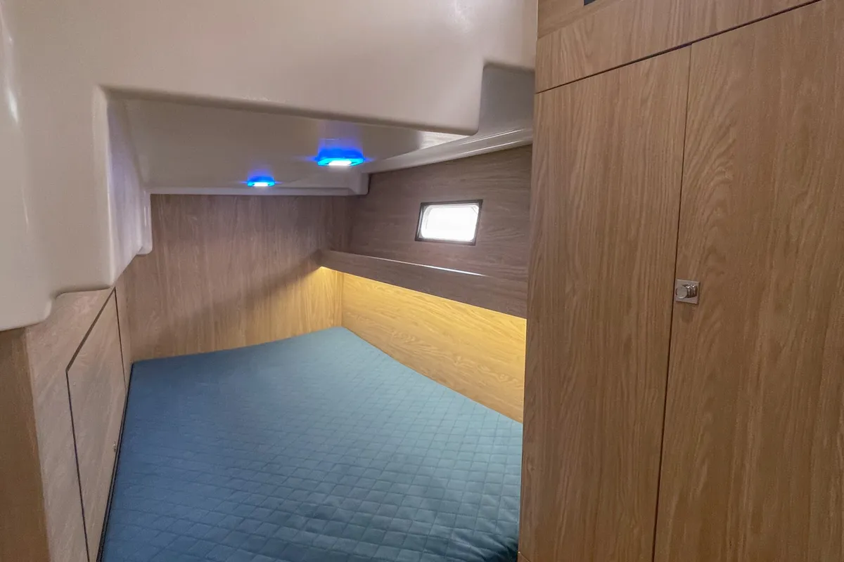 Cabin on Nautika 1300 Royal, a Delphia Yachts Nautika 1300 motorboat at Wilkasy, Poland