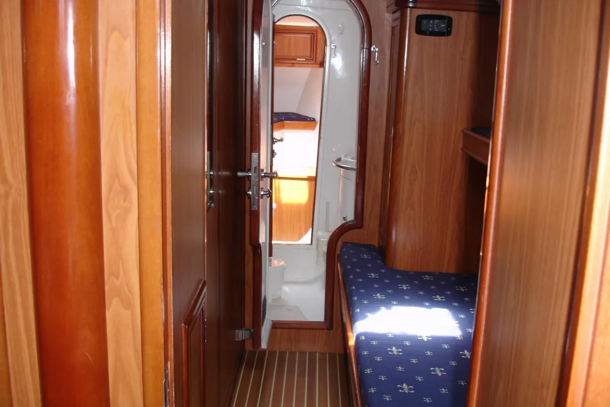 Cabin on Stavroula, a Ocean Star 51.2 sailboat at Athens, Greece