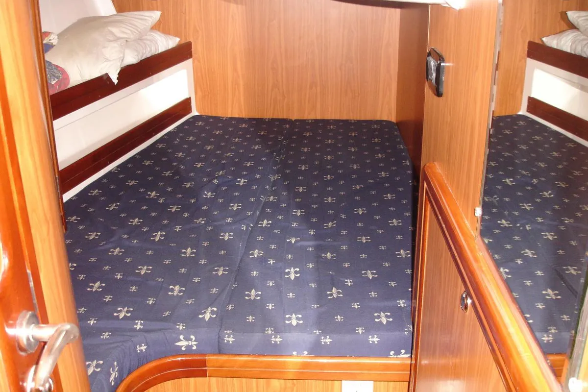 Cabin on Stavroula, a Ocean Star 51.2 sailboat at Athens, Greece