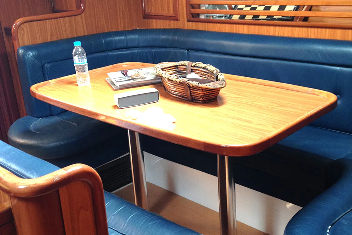 Salon of Stavroula, a Ocean Star 51.2 sailboat at Athens, Greece
