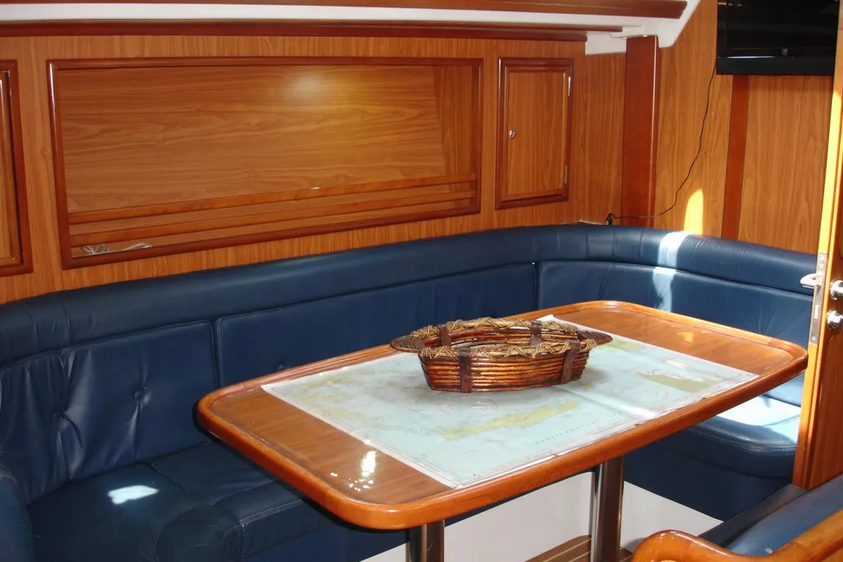 Salon of Stavroula, a Ocean Star 51.2 sailboat at Athens, Greece