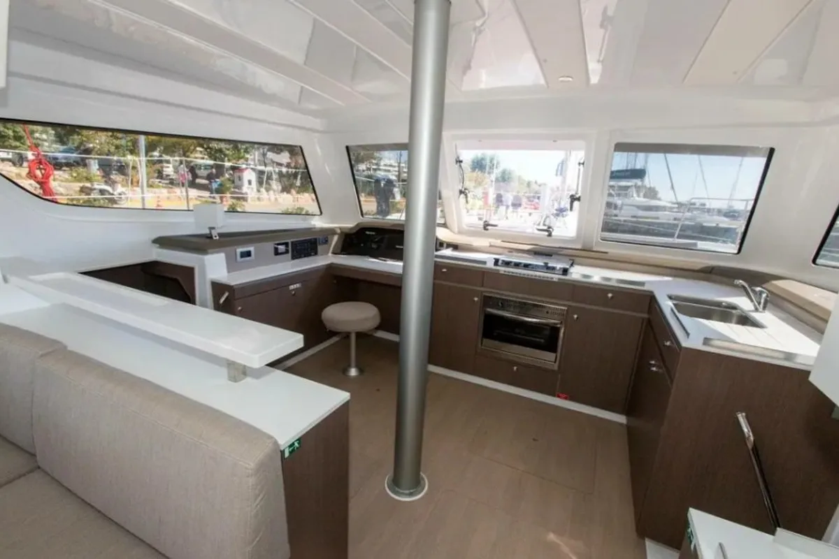 Galley of Samothraki 1, a Bali Catspace catamaran at Municipal Unit of Lefkada, Greece