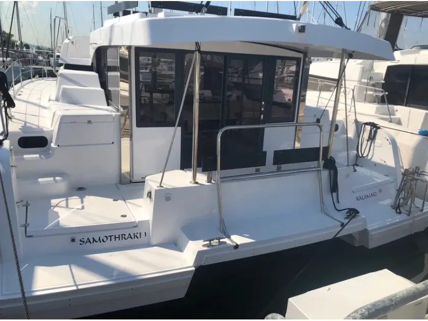 Samothraki 1, a Bali Catspace catamaran at Municipal Unit of Lefkada, Greece
