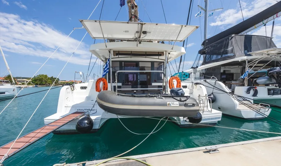 Samothraki 1, a Bali Catspace catamaran at Municipal Unit of Lefkada, Greece