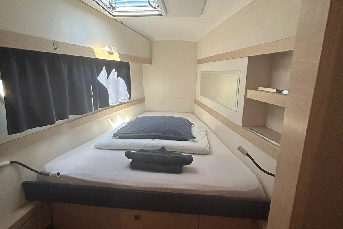 Cabin on Valeriia, a Fountaine Pajot Lucia 40 catamaran at Općina Marina, Croatia