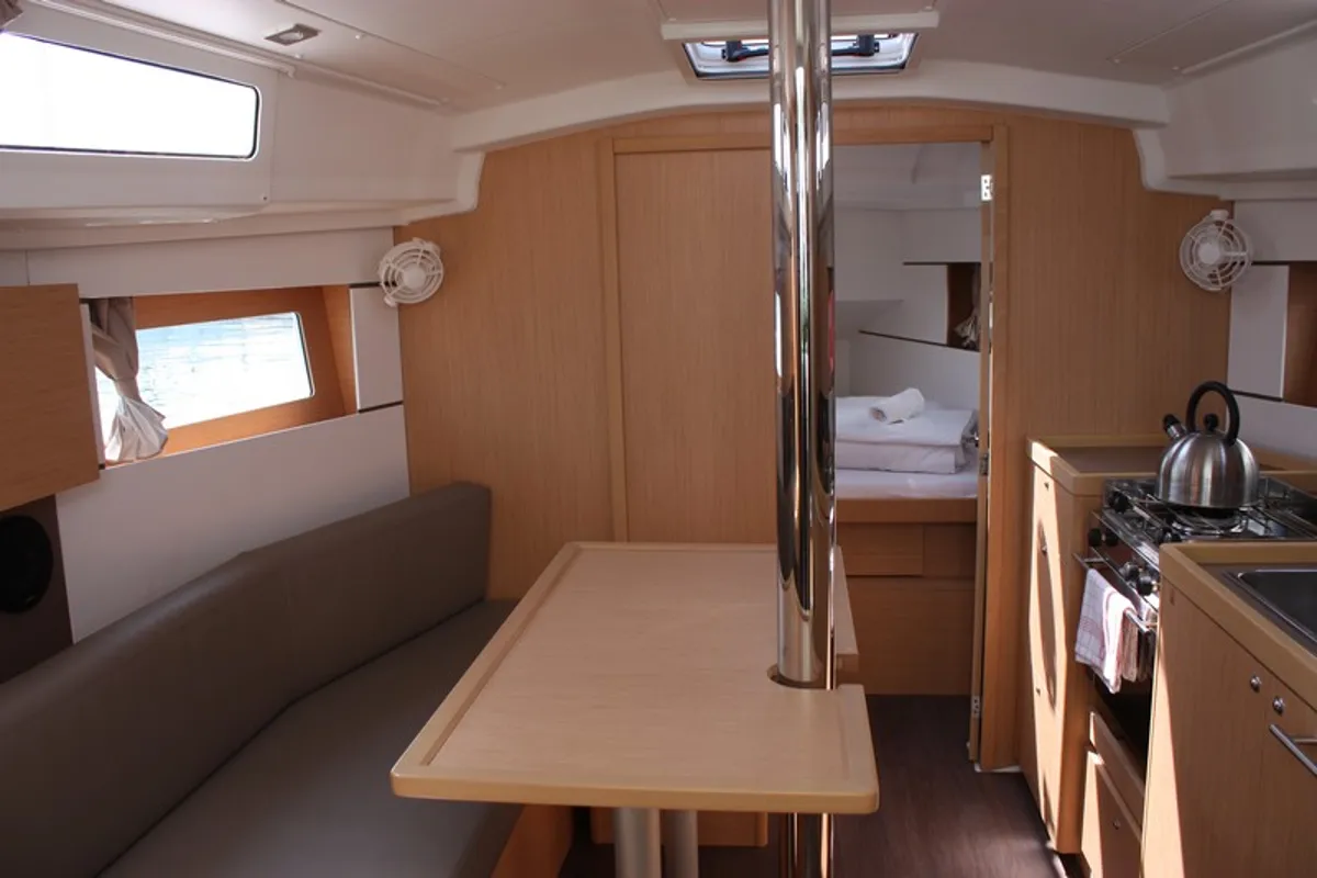 Salon of Maya Bay 2, a Beneteau Oceanis 35.1 sailboat at Split, Croatia