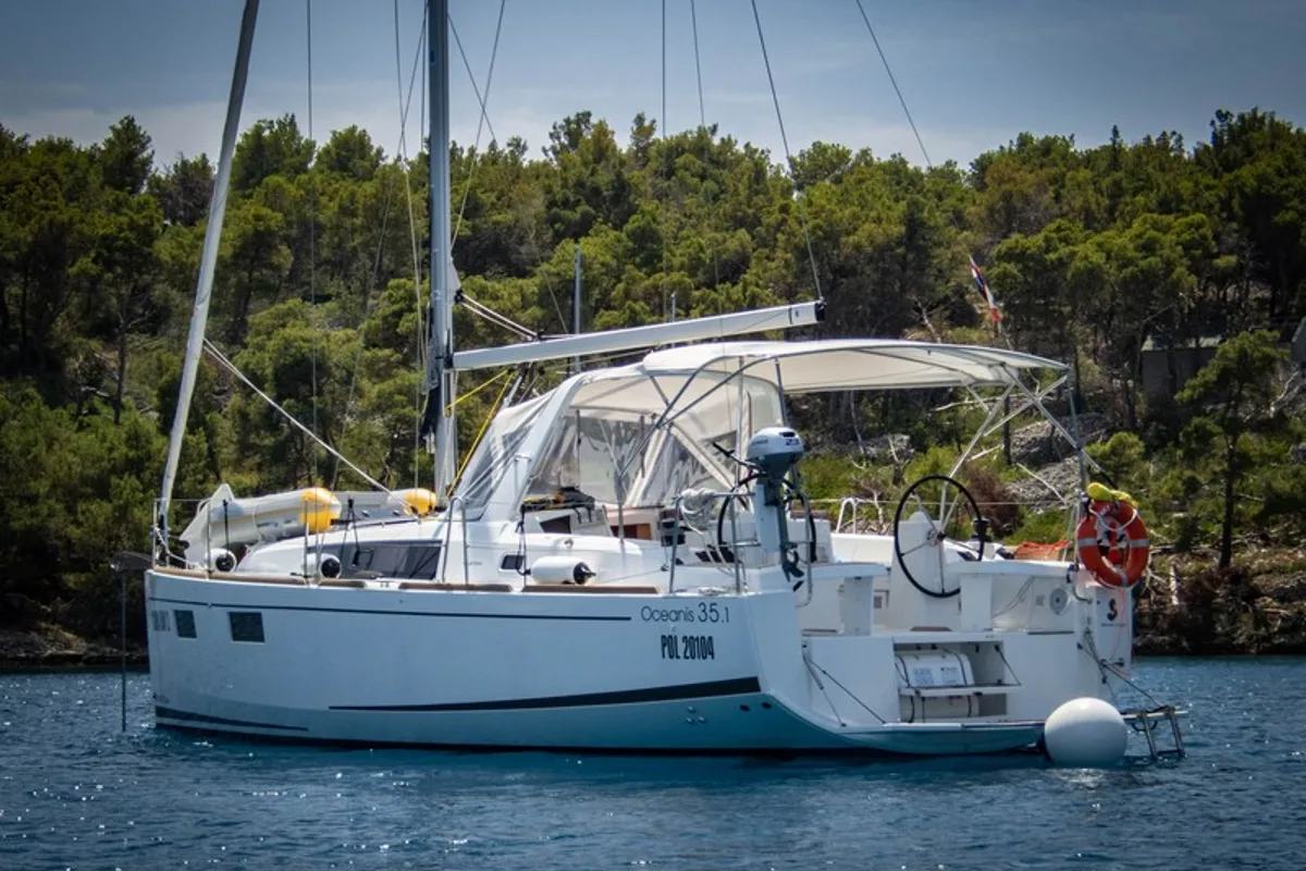 Exterior view of Maya Bay 2, a Beneteau Oceanis 35.1 sailboat at Split, Croatia
