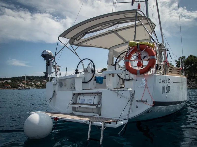Exterior view of Maya Bay 2, a Beneteau Oceanis 35.1 sailboat at Split, Croatia
