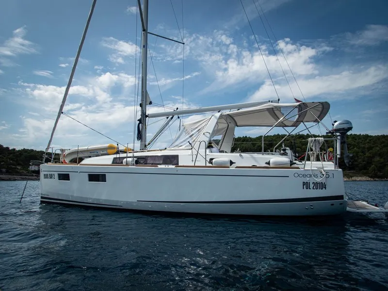Exterior view of Maya Bay 2, a Beneteau Oceanis 35.1 sailboat at Split, Croatia