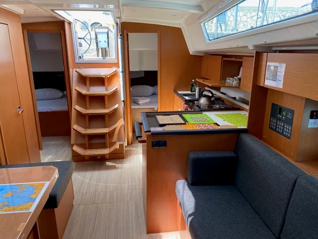 Galley of Kalispera, a Bavaria C42 sailboat at Athens, Greece