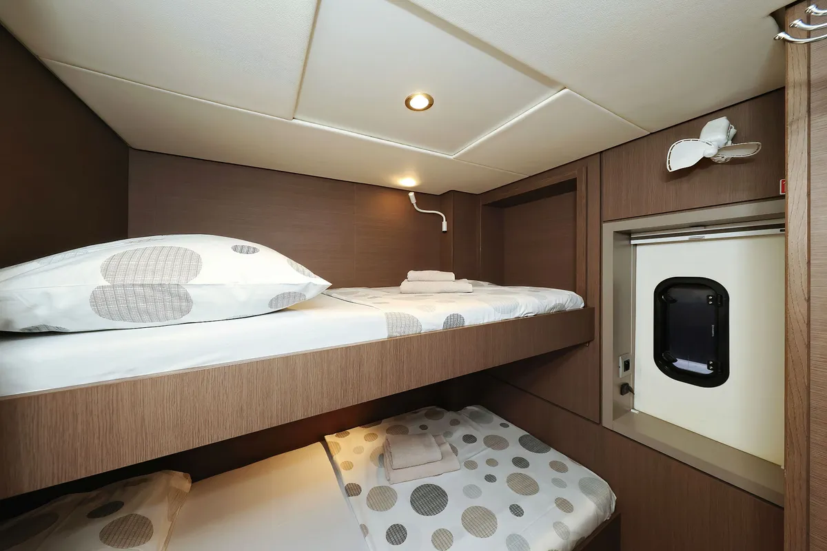 Cabin on Acrux, a Bali 4.6 catamaran at Grad Biograd na Moru, Croatia