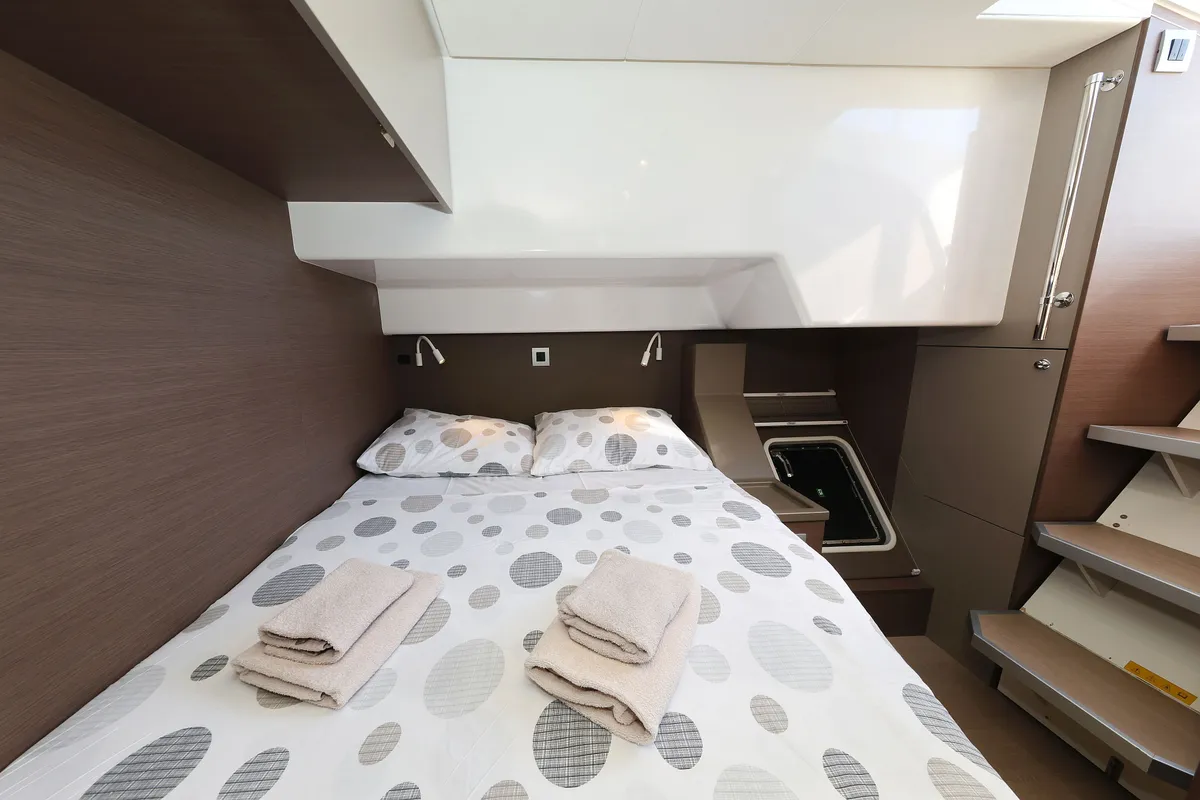 Cabin on Acrux, a Bali 4.6 catamaran at Grad Biograd na Moru, Croatia