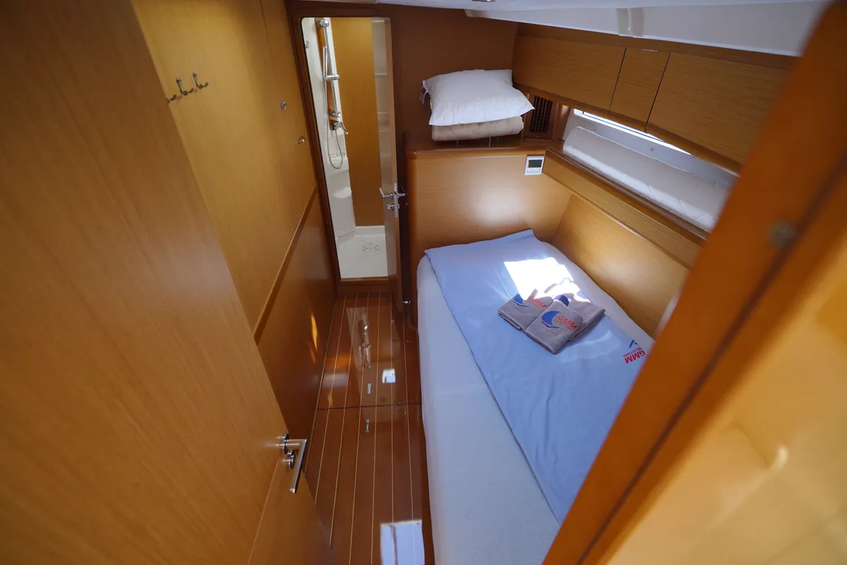 Cabin on Summerdream, a Jeanneau 57 sailboat at Marmaris, Turkey