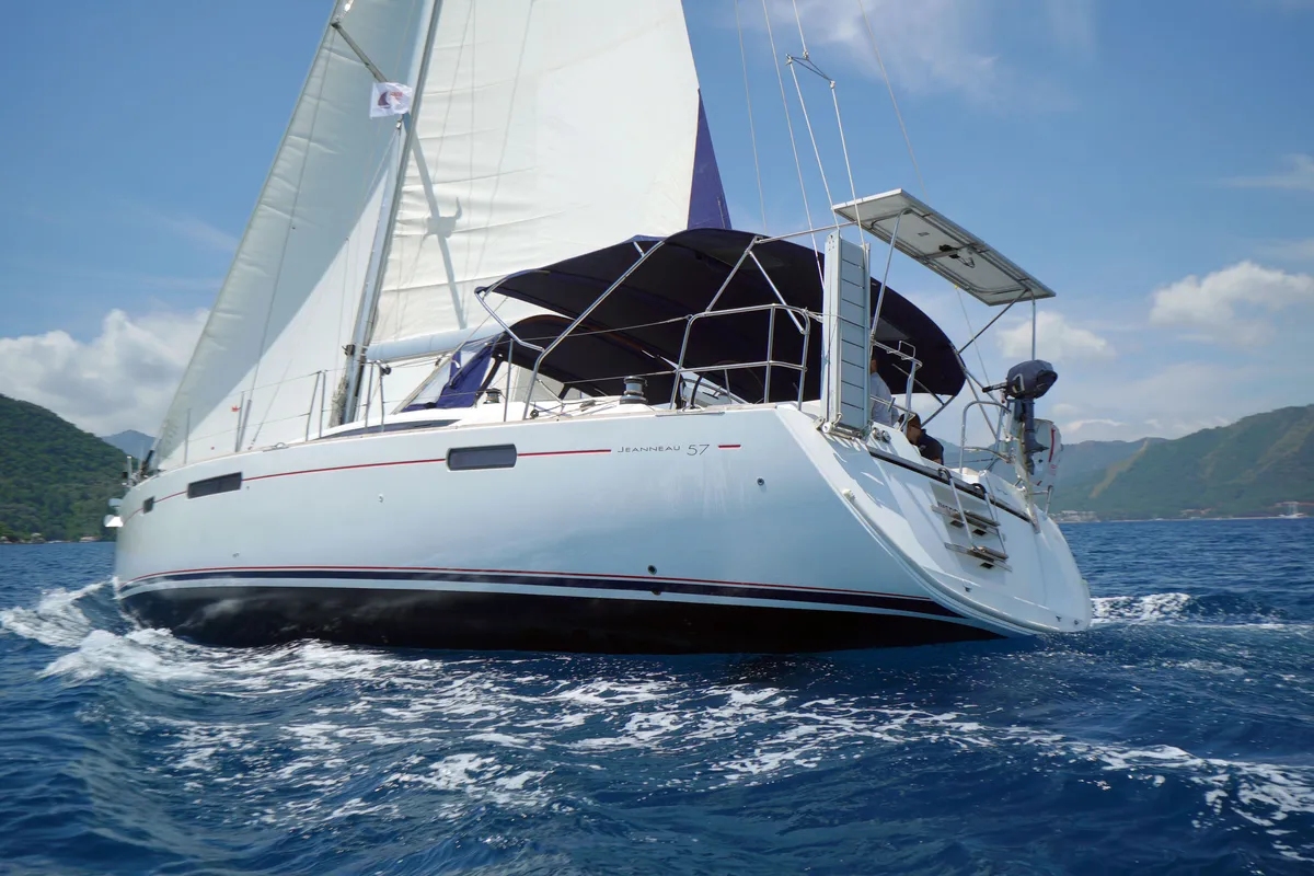 Exterior view of Summerdream, a Jeanneau 57 sailboat at Marmaris, Turkey