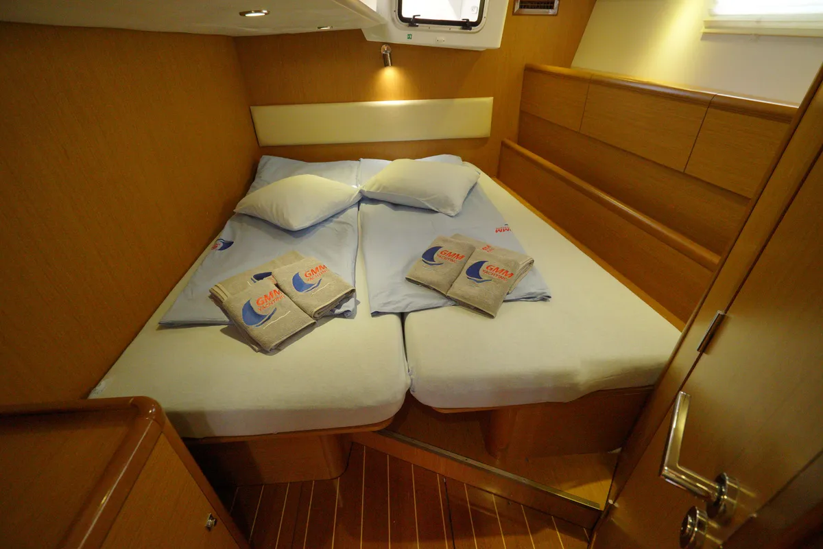 Cabin on Summerdream, a Jeanneau 57 sailboat at Marmaris, Turkey