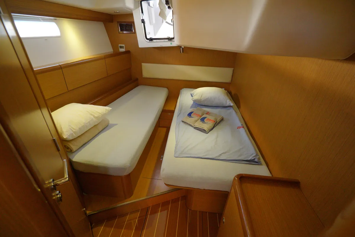 Cabin on Summerdream, a Jeanneau 57 sailboat at Marmaris, Turkey