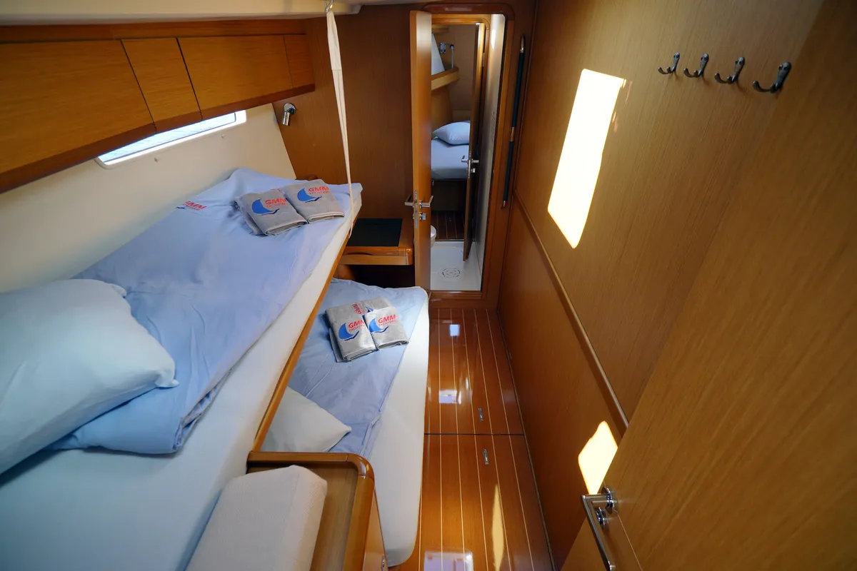 Cabin on Summerdream, a Jeanneau 57 sailboat at Marmaris, Turkey