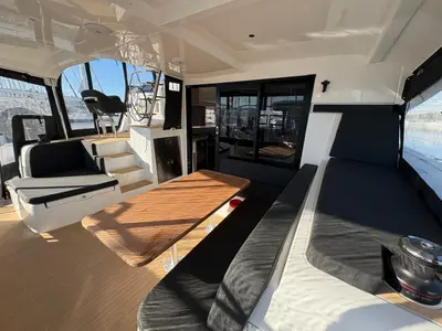 Deck of Free Spirit, a Lagoon 42 catamaran at Općina Sukošan, Croatia