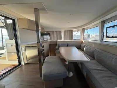 Salon of Free Spirit, a Lagoon 42 catamaran at Općina Sukošan, Croatia