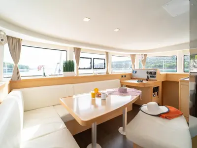 Salon of Maximus, a Lagoon 42 catamaran at Grad Pula, Croatia