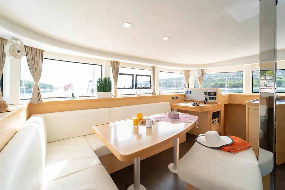 Salon of Maximus, a Lagoon 42 catamaran at Grad Pula, Croatia
