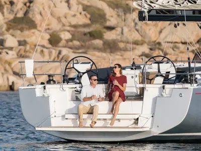 Deck of Demilia Star, a Beneteau Oceanis 51.1 sailboat at Athens, Greece