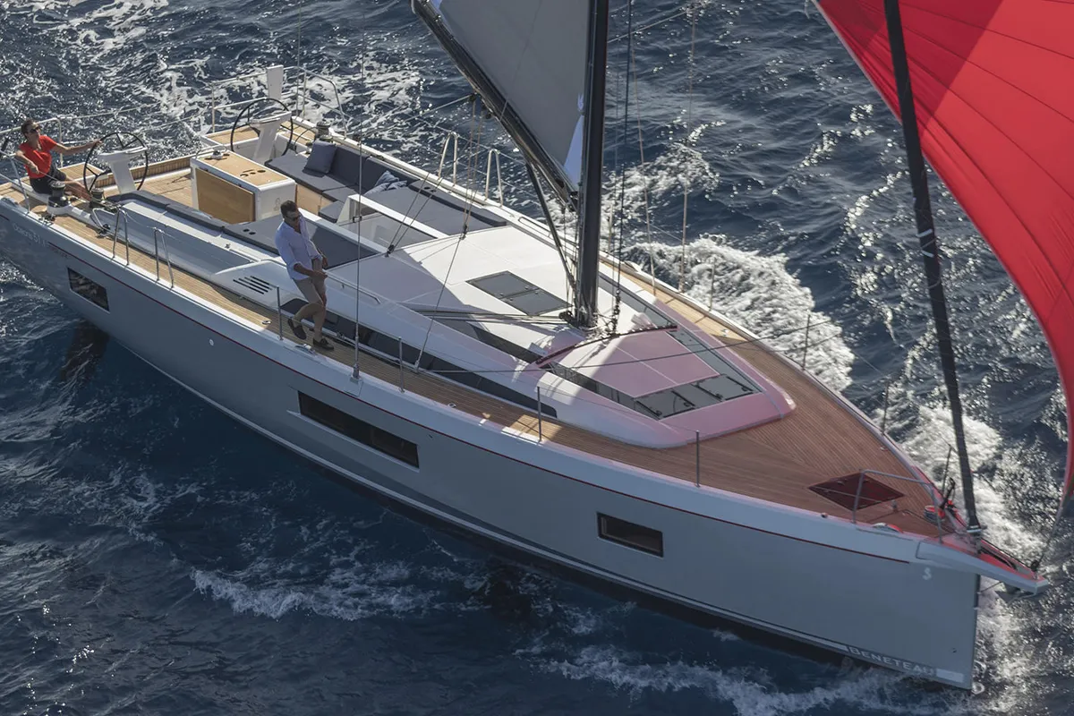 Exterior view of Demilia Star, a Beneteau Oceanis 51.1 sailboat at Athens, Greece