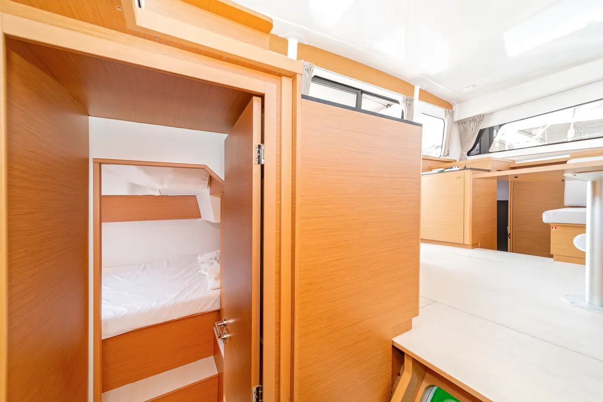 Salon of One Kiss, a Excess 11 catamaran at Municipal Unit of Lefkada, Greece