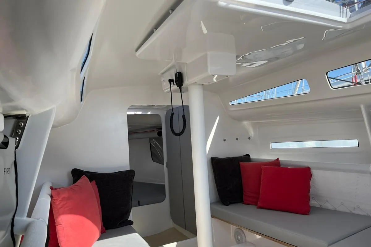 Salon of Šuferina, a Beneteau First 27 sailboat at Split, Croatia