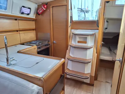 Galley of Topaze, a Jeanneau Sun Odyssey 379 sailboat at Toulon, France