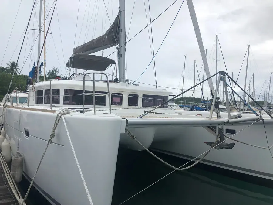 Exterior view of Lorena, a Lagoon 450 catamaran at Alameda, United States