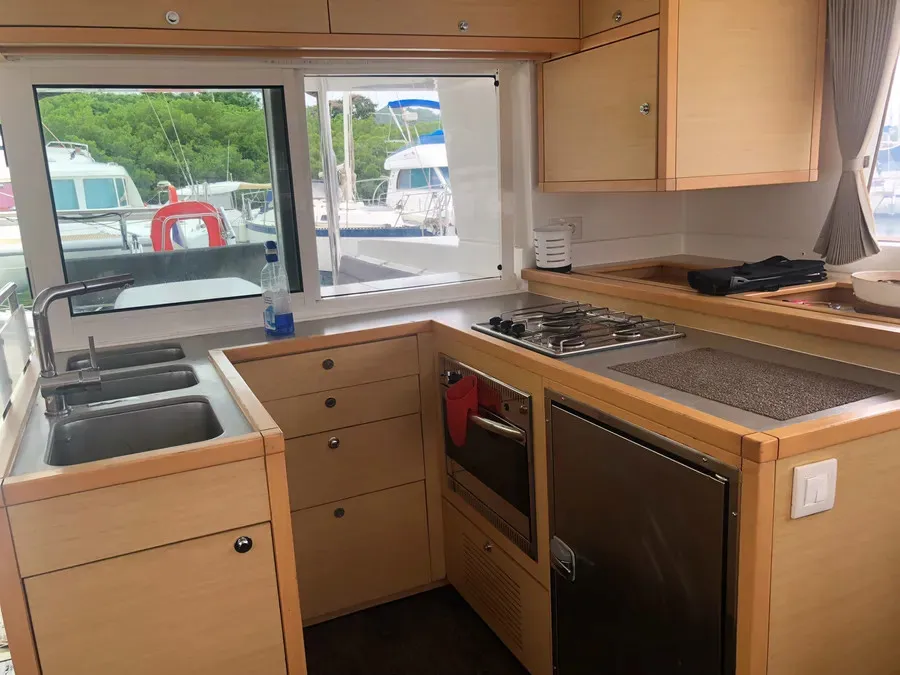Galley of Lorena, a Lagoon 450 catamaran at Alameda, United States