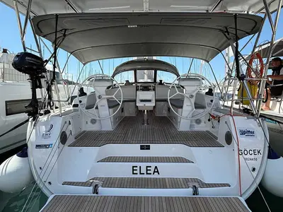 Cockpit of Elea, a Bavaria Cruiser 46 Style sailboat at Fethiye, Turkey