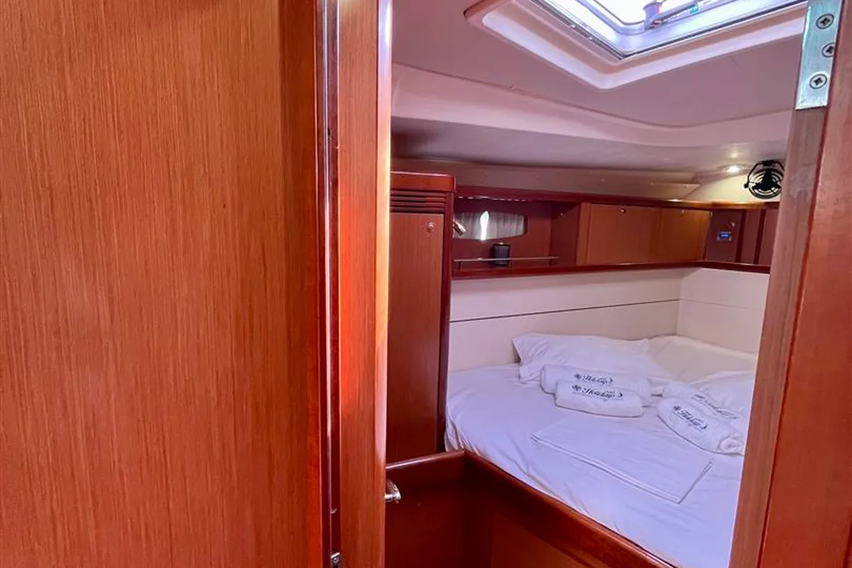 Galley of Maistra, a Beneteau Oceanis 54 sailboat at Lavreotiki Municipal Unit, Greece