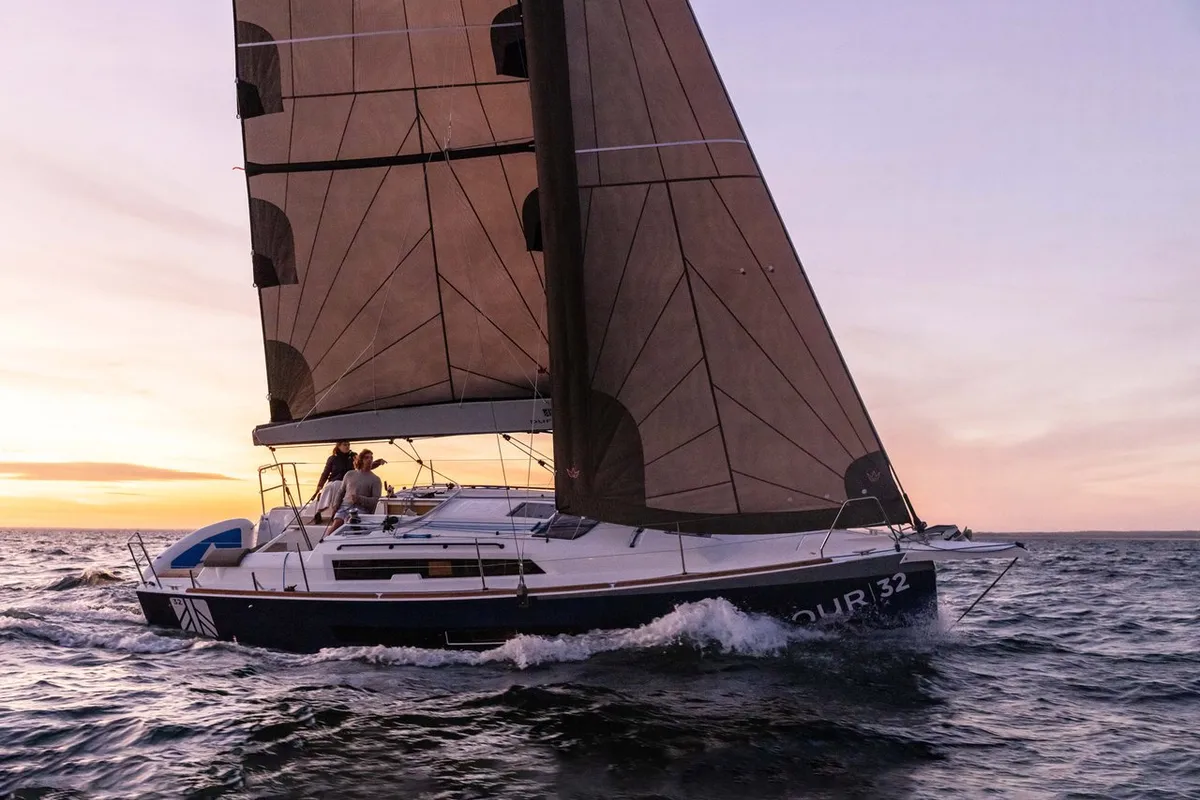 Exterior view of Major Tom, a Dufour 32 sailboat at Marseille, France