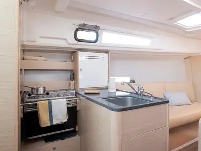 Galley of Major Tom, a Dufour 32 sailboat at Marseille, France