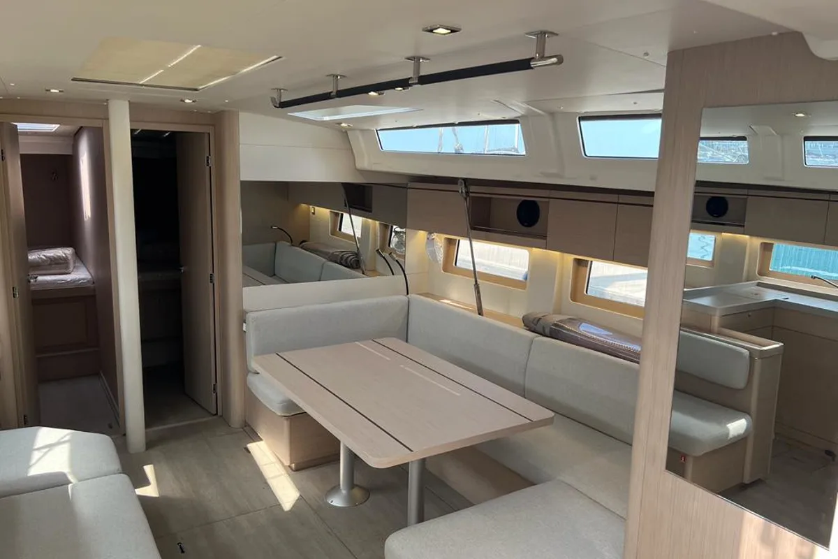 Salon of Libery, a Beneteau Oceanis 51.1 sailboat at Capo d'Orlando, Italy