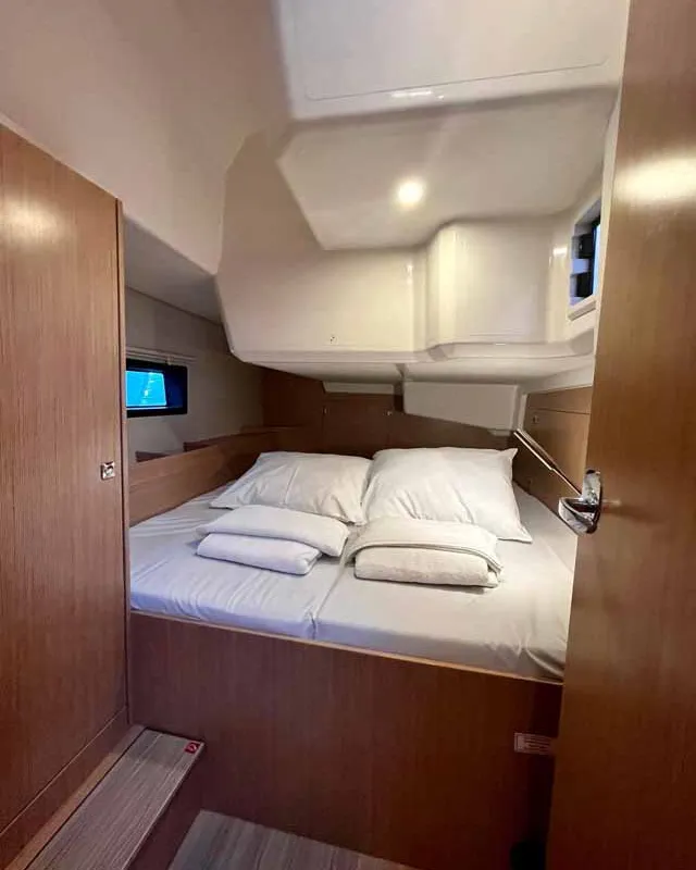 Cabin on Sideways, a Bavaria C42 sailboat at Fethiye, Turkey