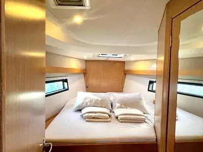 Cabin on Sideways, a Bavaria C42 sailboat at Fethiye, Turkey