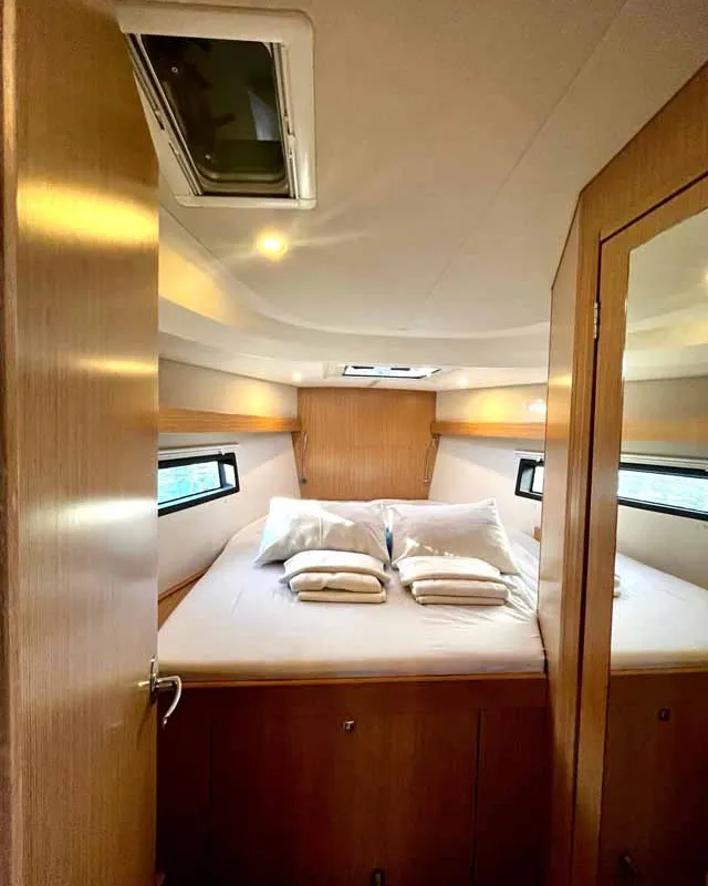 Cabin on Sideways, a Bavaria C42 sailboat at Fethiye, Turkey