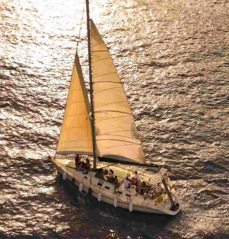 Exterior view of Edisa, a Beneteau First 45 F5 sailboat at Rhodes, Greece